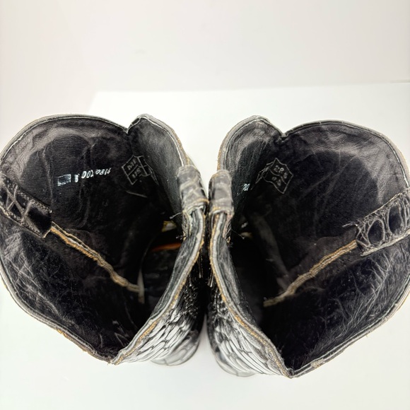 Veari Buitre size 9.5 Men’s Black Alligator Genuine Leather Cowboy Western Boots - Picture 15 of 15